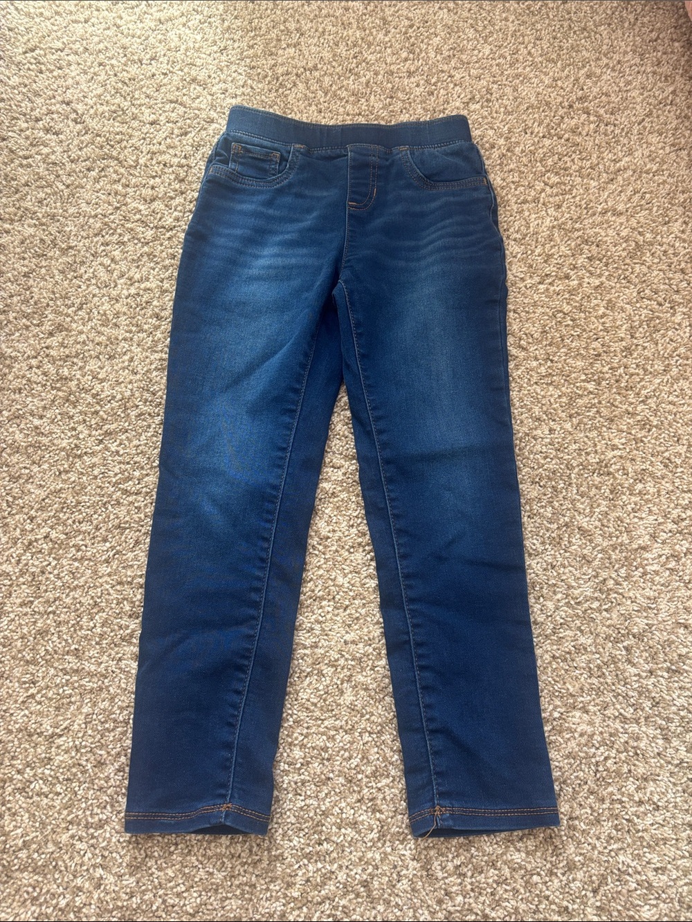 Girls Jumping BeansDark Blue Stretch Denim Jeggings